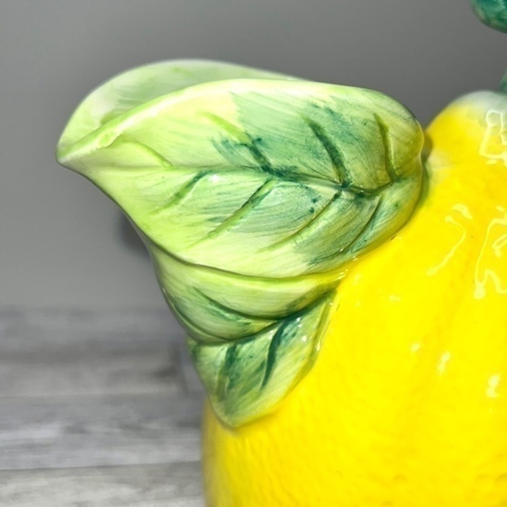 Vintage Lemon Majolica Pitcher by The Haldon Group - Picture 8 of 14